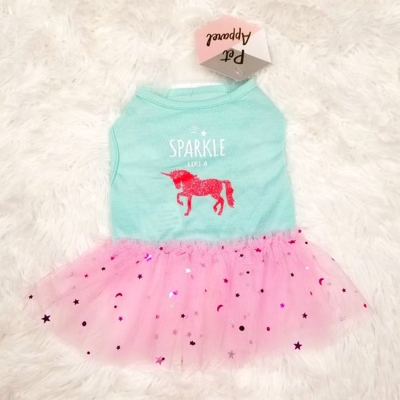 "SPARKLE like a 🦄" Doggy Tutu Dress, S - Picture 4 of 5